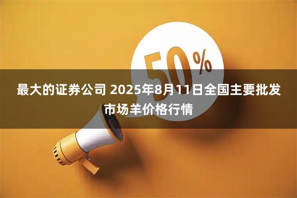 最大的证券公司 2025年8月11日全国主要批发市场羊价格行情