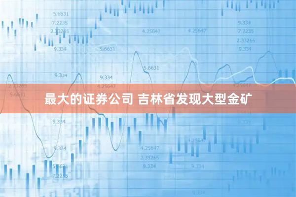 最大的证券公司 吉林省发现大型金矿