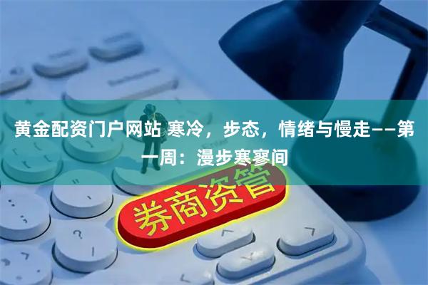 黄金配资门户网站 寒冷，步态，情绪与慢走——第一周：漫步寒寥间